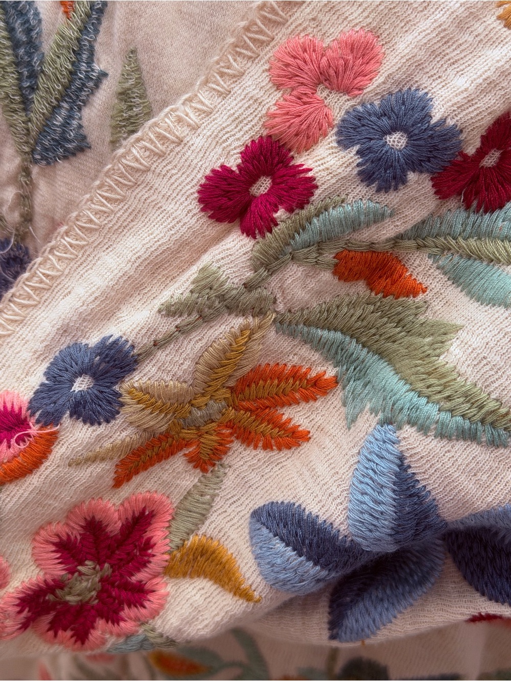 Johnny Was SACAI HOODED DUSTER Floral Embroidered Hooded Cardigan - Picture 8 of 9